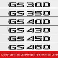 Compatible with Lexus GS350, GS250, GS300, GS400, GS430 Rear Emblem: Letter & Displacement Emblems Lexus Bright Silver