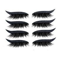 4 Pair Eyeshadow Stickers Attractive Eyelid Makeup Easy to Install Reusable Plastic Stickers for Party juoda
