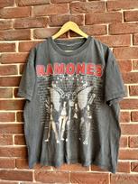 Vintažiniai 90-ųjų Ramones Grupės Roko Marškinėliai Išskalbti Hey Ho Lets Go Unisex Marškinėliai L gray