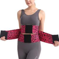 Women Sauna Sweat Waist Cincher Leopard Print 5 Support Bones Waist Trainer Adjustable Compression Belt -waist-trainer S fuksija
