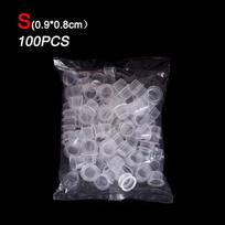 100pc S/M/L Plastic Microblading Disposable Tattoo Ink Cups Permanent Pigment Clear Container Cap Tattoo Accessory WSPJ04
