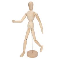 Sąnariuotos jungtys Medinis manekenas Medžio meno žmogaus modelis Rankomis pieštas pozos referentas Wooden Model beige