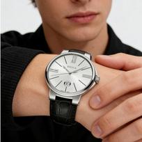 DOXA Vyrų kvarcinis baltas laikrodis 131.10.102.01 balta