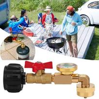 Adjustable Gas Tank Connector Leak-proof Brass QCC1 Propane Refill Adapter Explosion-proof 90 Degree Elbow Other