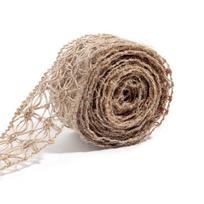 Natural Jute Burlap Ribbon Brown Color Woven Texture Rustic Ribbon Spool Solid Color Natural Burlap Ribbon for Wreath Garland
