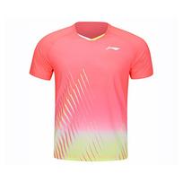 Li Ning T Shirt Unisex Fluorescent Begonia Red AAYU143-1 2XL