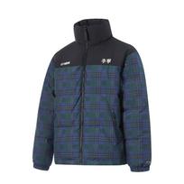 Li Ning Hot Pots Down Collection Down Jacket Unisex Plaid All Over Print AYMU601-1 M