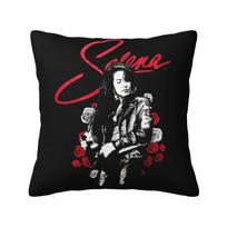 Flower New Albums Selena Quintanilla Pillowcase Printing Polyester Cushion Cover Decorative Throw Pillow Case Cover Bed Peach skin 18*18(CM)-1Pcs