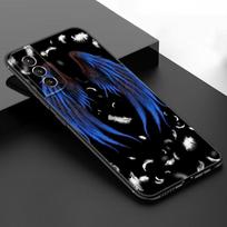 Fantazijos angelo mergaitės sparnai Juodas silikoninis telefono dėklas, skirtas Samsung Galaxy S23 S21 S20 FE S24 S22 Ultra S10E S10 S9 S8 Plus Samsung S21 Plus gray