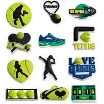 Jibbitz sport tennis racket sport tennis Jibbitz 12 pcs accessories crocs decoration įvairiaspalvis