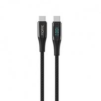 MORRE M104 USB-C/ USB-C kabelis, 100W, 1,5 m su ekranu