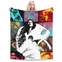 Lady Gaga The Mayhem Ball 2025 UK Tour Flannel Blanket Winter Soft Bedding Throws for Children Couch Chair Bedspread Sofa Bed 30x40in