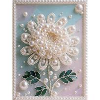Pearl Dandelion DIY Diamond Art Kits 15.7x19.6inch Gem Art Diamond Painting Kits Without Frame for Adults Gift Idea Home Wall Decor 40x50cm