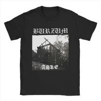 Burzum Aske marškinėliai, vyriški grynos medvilnės vintažiniai marškinėliai su O formos iškirpte, trumpomis rankovėmis, vasariniai viršutiniai drabužiai. S juoda