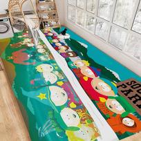 Cartoon S-South Cute P-Park Room Mats Retro Multiple Choice Living Room Kitchen Rug Non-Slip Welcome Rug 40x60cm