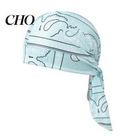 Turban Cap Cooling Hat Paisley Pattern Elastic Fit Adjustable Straps Retro Bandana Headscarf Breathable Sweat-Wicking Fabric Outdoor Cycling F