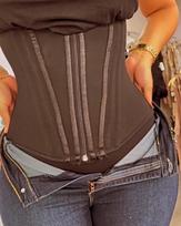 Women Waist Trainer Girdle to Lose Weight Belly Abdominal Control Buckle Zipper Waistband Xxs juoda