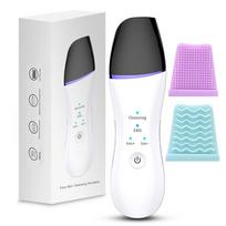 Sonic Skin Scrubber Spatula Blackhead Remover Pore Cleaner Face Scraper Comedone Pimple Facial Deep Cleaning Device Built-in battery juoda