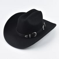 Vintage Big Wide Brim Western Cowboy Hat With Leather Fascinator Cowgirl Jazz Hat Cloche Church Caps Sombrero Hombre Can Be Adjusted juoda