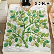 1Pc 2D FLAT Lush Foliage Print Flannel Blanket,High quality Comfortable for All Seasons,Home Decor,Warmth and Comfort,Perfect for Christmas Gifts 80cm x 120cm