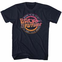 Back To The Future 3 Movie Where We're Going We Don't Need Roads Men's T Shirt S