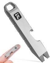 TIMULTI Titanium Multi Tool Mini Bar EDC Pry Bar Small pilka spalva