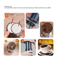 Stainless Steel Reusable Coffee Filter French Press Filter  For French Press Coffee Maker 2#