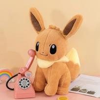 Pokemon Eevee pliušiniai žaislai didmeninė prekyba pagalvė lapė elfas lėlė lėlė vaikiška kompanionė lėlė 45cm（0.4kg） oranžinė