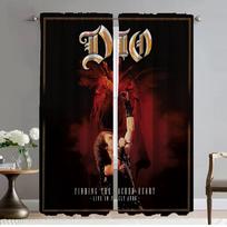 Window Curtain for Room 2 Panel Rock-DIO Home Interior Curtains Halloween Decoration Tulle for Bedroom Partition Shades Living W50xH70cmx2pcs-CL