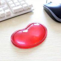 Silicone Heart-shaped Computer Mouse Wrist Pad 3D Wavy Comfort Gel Computer Mouse Hand Wrist Rests Support Cushion Pad raudona