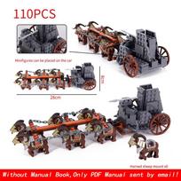 Medieval lotr Dwarf Soldiers Boar Goat Chariot Animals Figures Model Building Blocks Lord Bricks Toys For Children gifts