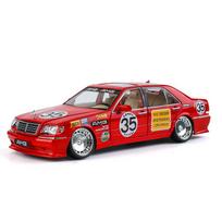 Simulation 1/24 Mercedes Benz S W140 320SEL Modified Version Alloy Racing Car Diecast Model Collection Decorative Gift Boys raudona