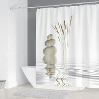 Pebble Printed Shower Curtain Mildew Washable Curtain with Hook Bathroom Decorative Curtain Rocks 3D Shower Curtains 240*180cm W90xH180cm