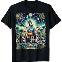 Krishna Hindu God Mythology Deity India T-Shirt S juoda