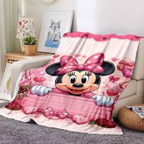 1pc Minnie Mouse Sweet blanket Lightweight Flannel Throw for Sofa Bed Travel Camping Livingroom Office Couch Chair 80cmx120cm