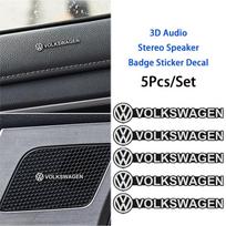 VOLKSWAGEN 5/10 vnt. Automobilio 3D garso stereo garsiakalbio emblema Lipdukas Decal Aksesuarai Volkswagen R-Line R GTI Polo T5 Golf Pass