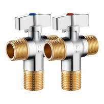 2 vnt. sustabdymo vožtuvų rinkinys, 1/4 apsisukimo, 1/2 colio presuojami Pex F1807 X 3/8 colio išorinio skersmens suspaudžiamieji, vonios ir virtuvės čiaupams 1