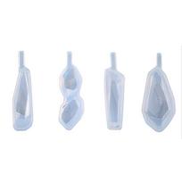 Handmade Earrings Keychain UV Resin Mould DIY Necklaces Pendants Casting Mould 1 gryna