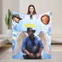 Blanket Travel Office Arthur Morgan Red Dead Redemption Throw Blanket  Flannel Bedspread For Home Decor Funny Sofa Bed Cover 75x90cm