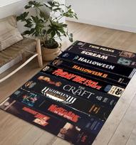 Classic Horror Movie VHS Tape Carpet Mat Rug Evil Dead Pattern Home Decoration Floor Rugs for Living Room Bedroom Media Room 40X60cm
