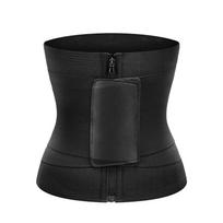 gym waist trainer Colombianas Tummy Control Abdomen Waist Wrap Weight Loss Waist Girdle Belt for Women Xs juoda