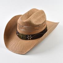 New Men's Women's Western Cowboy Straw Hat Vintage Curled Brim Gentleman Lady Cowgirl Jazz Hat·Outdoor Sunshade Hat One Size chaki