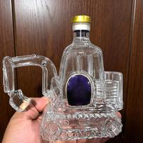 3D Excavator Collectible Empty Wine Bottle Hand Carved Alcohol Storage Vessel Novelty Home Man Cave Decor for Engineer Gift one size
