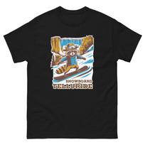 Snowboard Telluride Raccoon USA Snowboarding Animal T-Shirt S