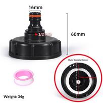 1Set IBC Tank Tap 60mm Coarse Thread Replacement Valve Fitting Parts 1/2  3/4 IBC Tank Valve Adapter Hose Garden Water Connector