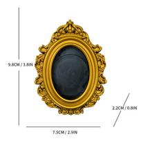 Vintage DIY DIY Shadow Box Frame Plastic Gold Silver Mini Photo Frames Fridge Magnet Memory Display Frames Ornament Home Decor