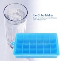 2pcs Easy Release Square Ice Cube Maker Removable Lid Ice Cube Tray with Lid Baking Mold  Kitchen mėlyna