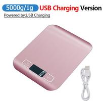 5kg/10kg Digital Kitchen Scale USB Charging Stainless Steel Electronic Scales Home Jewelry Food Snacks Weighing Baking Tools