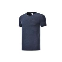 Li Ning T Shirts Men's Mixed Black Crew Neck Moderate Straight Fit ATSP095-2 S
