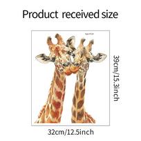 Fun-f131 Animacinis Besibučiuojantis Žirafų Pora Miegamojo Svetainės Fonas Dekoratyviniai Sienų Lipdukai Lipnūs 32*39CM/fun-f131